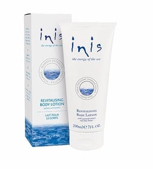 Inis Energy of the Sea Body Lotion 7 fl oz – hydrating lotion with fresh, ocean-inspired fragrance. Available at Be Charmed.