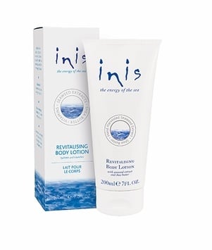 Inis Energy of the Sea Body Lotion 7 fl oz – hydrating lotion with fresh, ocean-inspired fragrance. Available at Be Charmed.