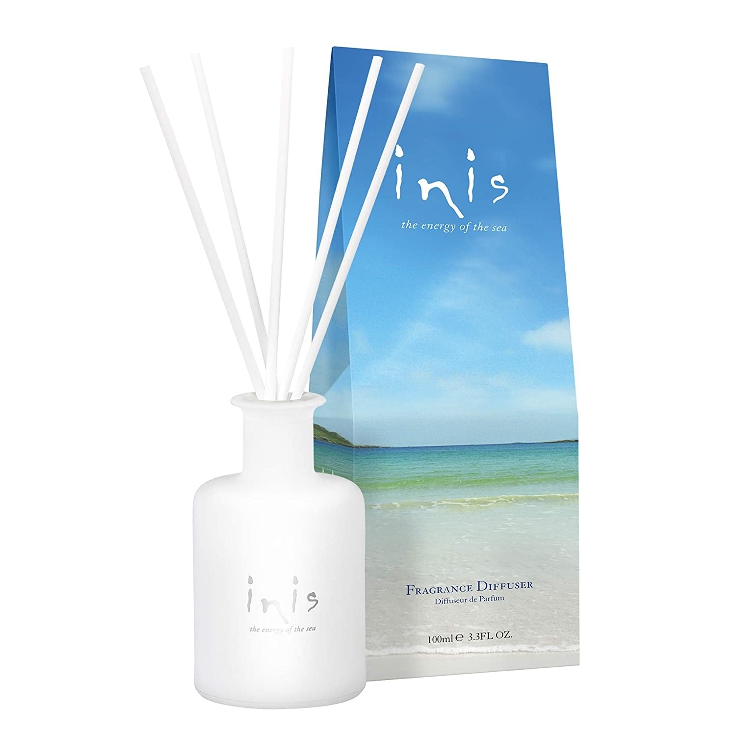 Inis Energy of the Sea Diffuser – elegant home fragrance with ocean-inspired scent. Available at Be Charmed.