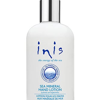 Inis Energy of the Sea Hand Lotion 10 fl oz – hydrating lotion with fresh, ocean-inspired fragrance. Available at Be Charmed.
