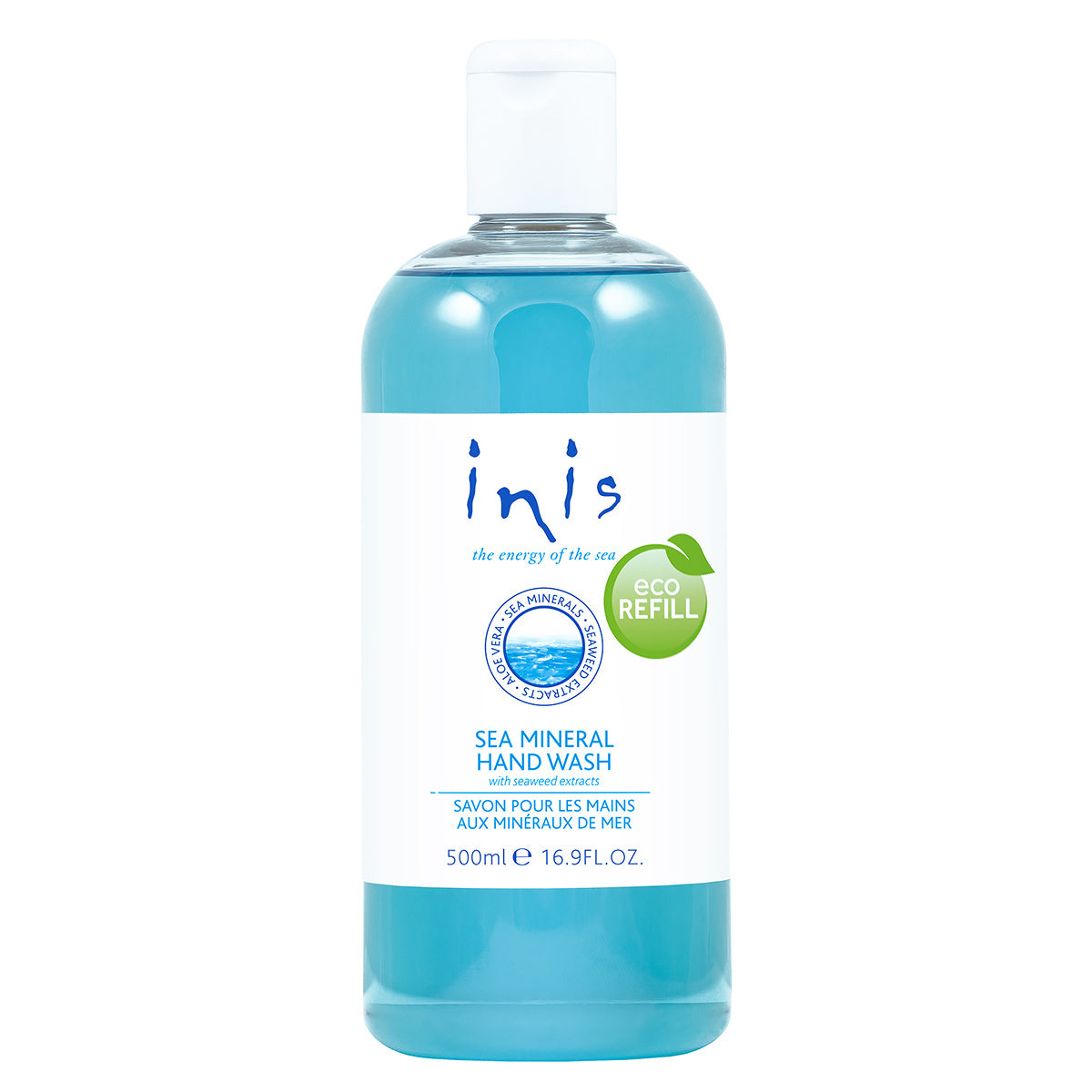 Inis Energy of the Sea Hand Wash Refill – ocean-inspired refill for soft, clean hands. Available at Be Charmed.