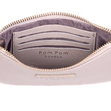 Inside Pom Pom London Chelsea Coin Purse – premium handcrafted leather zip purse for coins and cards. Compact and stylish. Available at Be Charmed.