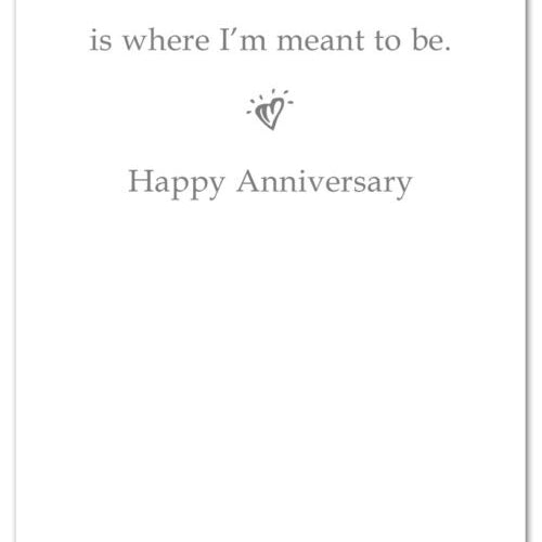 Inside of Adorable anniversary card from Cardthartic featuring two sleeping puppies cuddled together, symbolizing love and companionship—available at Be Charmed.