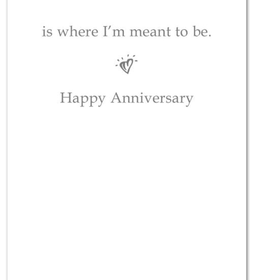 Inside of Adorable anniversary card from Cardthartic featuring two sleeping puppies cuddled together, symbolizing love and companionship—available at Be Charmed.