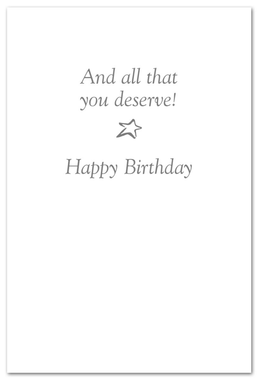 Inside of Birthday Card – glowing birthday candles against a dark background with heartfelt message for meaningful celebration, available at Be Charmed