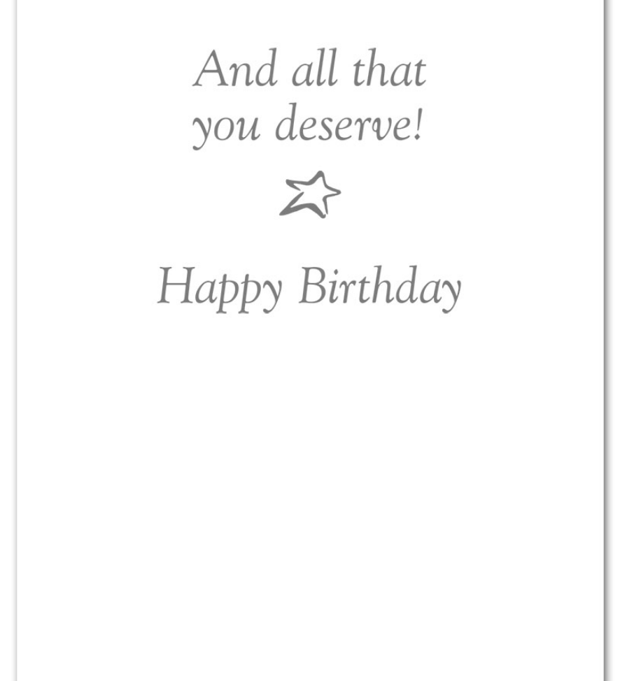 Inside of Birthday Card – glowing birthday candles against a dark background with heartfelt message for meaningful celebration, available at Be Charmed