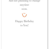Inside of Birthday Card – bold “Born to Be Wild” design with adventurous imagery and an energetic birthday message, perfect for free spirits, available at Be Charmed