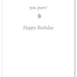 Inside of Birthday Card – playful illustration of a cat scratching with a lighthearted birthday message, perfect for feline fans, available at Be Charmed