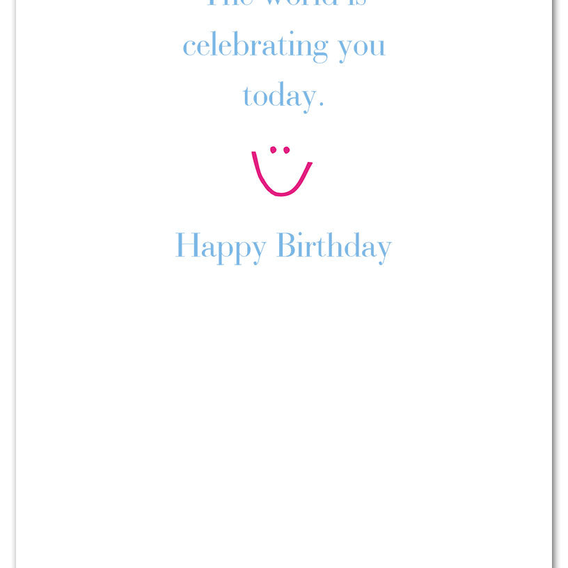 Inside of Be Charmed birthday card “Girl in Striped Socks” – whimsical illustration of a girl wearing colorful striped socks, playful design perfect for celebrating birthdays, available at Be Charmed.