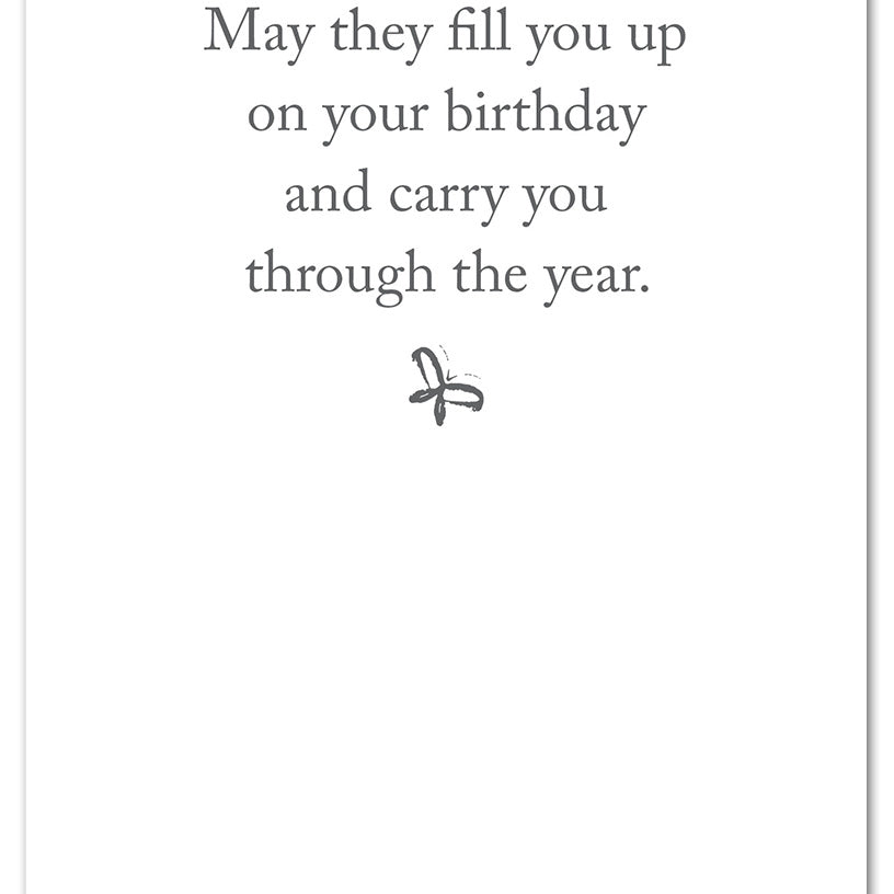 Inside of Birthday Card – elegant Joyous Moments design with warm message celebrating a loved one’s special day, heartfelt and artistic, available at Be Charmed