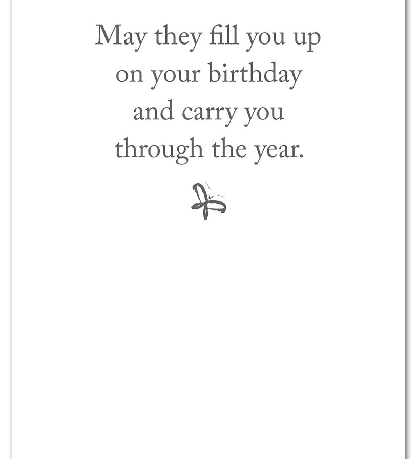 Inside of Birthday Card – elegant Joyous Moments design with warm message celebrating a loved one’s special day, heartfelt and artistic, available at Be Charmed