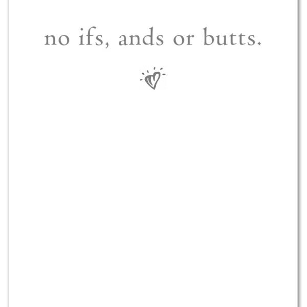 Inside of Friendship Card Ladybutts by Cardthartic featuring a cheeky, lighthearted design celebrating friendship with humor; available at Be Charmed