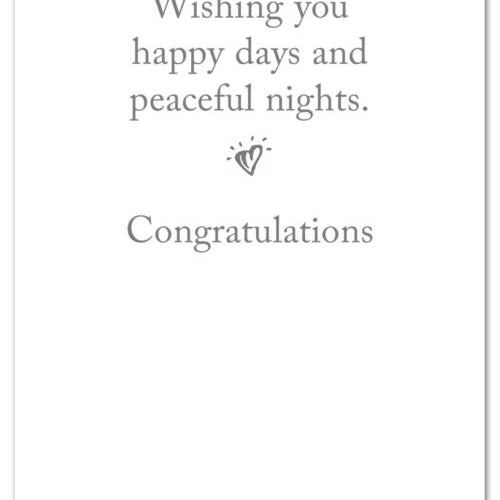Inside of New Baby Card – sweet greeting card with plush monkey illustration and heartfelt message to celebrate a newborn, available at Be Charmed