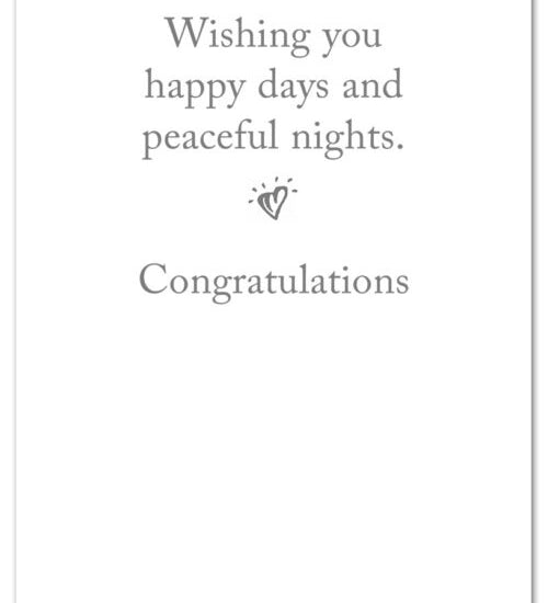 Inside of New Baby Card – sweet greeting card with plush monkey illustration and heartfelt message to celebrate a newborn, available at Be Charmed