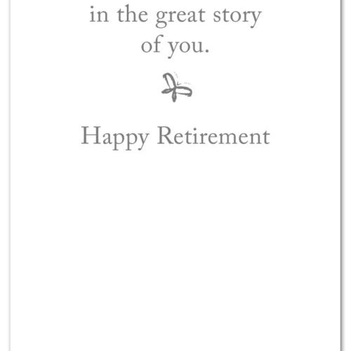 Inside of Retirement Card Book & Coffee by Cardthartic featuring warm illustration of a book and coffee, symbolizing relaxation and new beginnings; available at Be Charmed