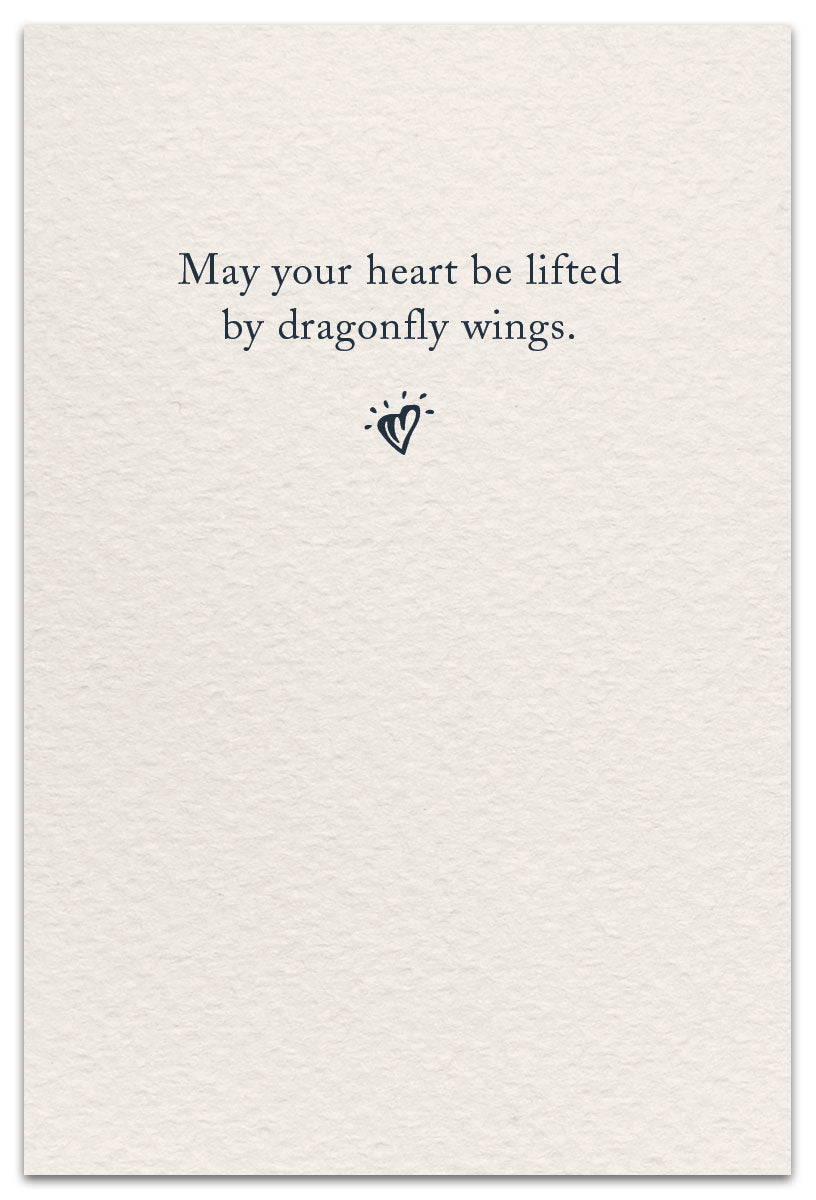 Inside of Encouragement Card Dragonfly by Cardthartic featuring an inspiring message with a dragonfly design symbolizing strength and hope; available at Be Charmed
