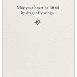 Inside of Encouragement Card Dragonfly by Cardthartic featuring an inspiring message with a dragonfly design symbolizing strength and hope; available at Be Charmed