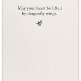 Inside of Encouragement Card Dragonfly by Cardthartic featuring an inspiring message with a dragonfly design symbolizing strength and hope; available at Be Charmed