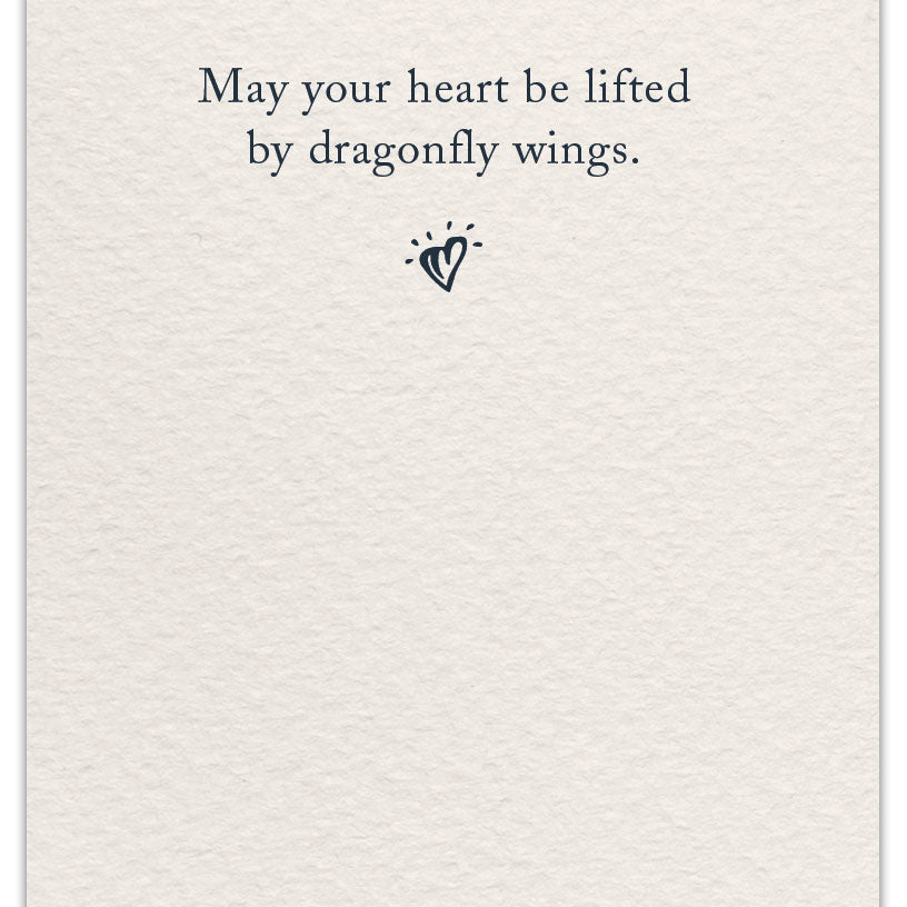Inside of Encouragement Card Dragonfly by Cardthartic featuring an inspiring message with a dragonfly design symbolizing strength and hope; available at Be Charmed
