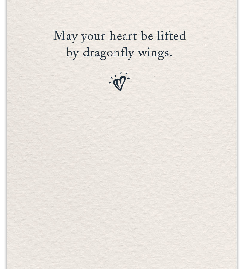 Inside of Encouragement Card Dragonfly by Cardthartic featuring an inspiring message with a dragonfly design symbolizing strength and hope; available at Be Charmed