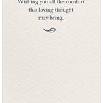 Inside of Cardthartic Sympathy Card “Peace Lilies” with delicate floral design and heartfelt message, available at Be Charmed for sincere condolences