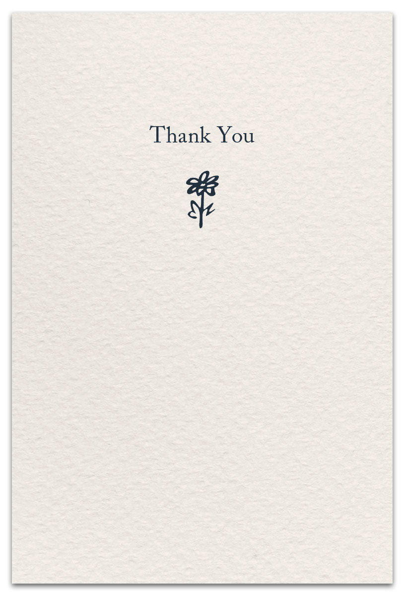 Inside of Thank You Card Saying Thanks by Cardthartic featuring a simple, heartfelt message and elegant design; available at Be Charmed