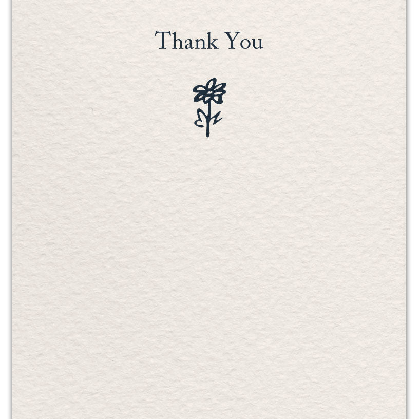 Inside of Thank You Card Saying Thanks by Cardthartic featuring a simple, heartfelt message and elegant design; available at Be Charmed