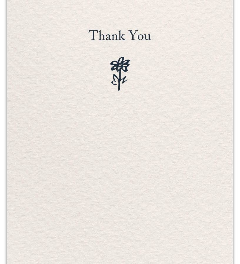 Inside of Thank You Card Saying Thanks by Cardthartic featuring a simple, heartfelt message and elegant design; available at Be Charmed