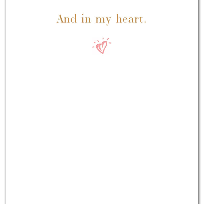 Inside of Thinking of You Always on My Mind greeting card by Cardthartic featuring heartfelt message design; available at Be Charmed