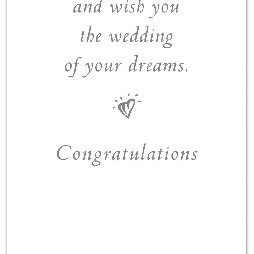 Inside of Elegant wedding shower greeting card featuring a watercolor calla lily design by Cardthartic—perfect for bridal celebrations, available at Be Charmed.