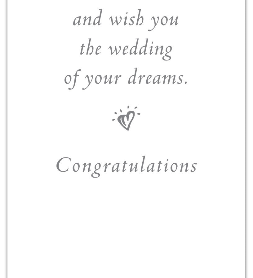 Inside of Elegant wedding shower greeting card featuring a watercolor calla lily design by Cardthartic—perfect for bridal celebrations, available at Be Charmed.