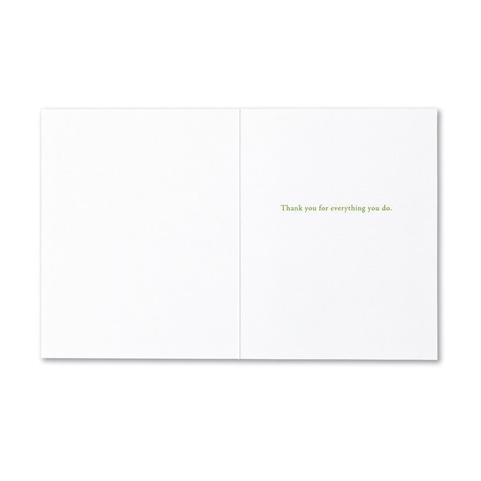 Compendium Appreciation Card 5040 featuring heartfelt message to express gratitude and thanks. Available at Be Charmed.