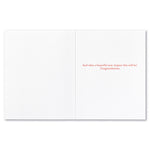White card with red text on a white background. Available at Be Charmed
