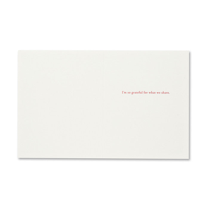 Inside of Cheerful Compendium Friendship Card #6868 featuring playful hand-lettered “friends” sentiment and charming doodle-style illustrations—Available at Be Charmed