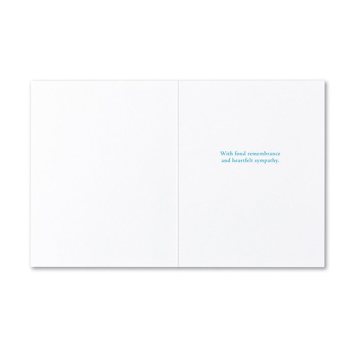 Compendium Sympathy Card 5037 featuring heartfelt condolence message to offer comfort and support. Available at Be Charmed.