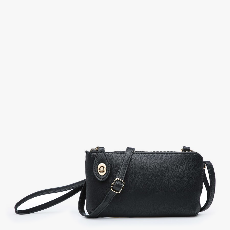 Jen & Co Black Kendall Crossbody Wristlet