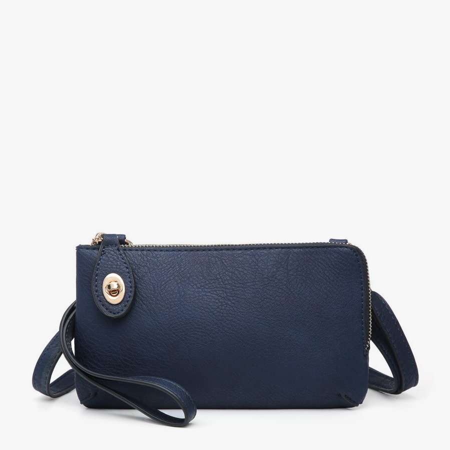 Jen & Co Navy Kendall Crossbody Wristlet
