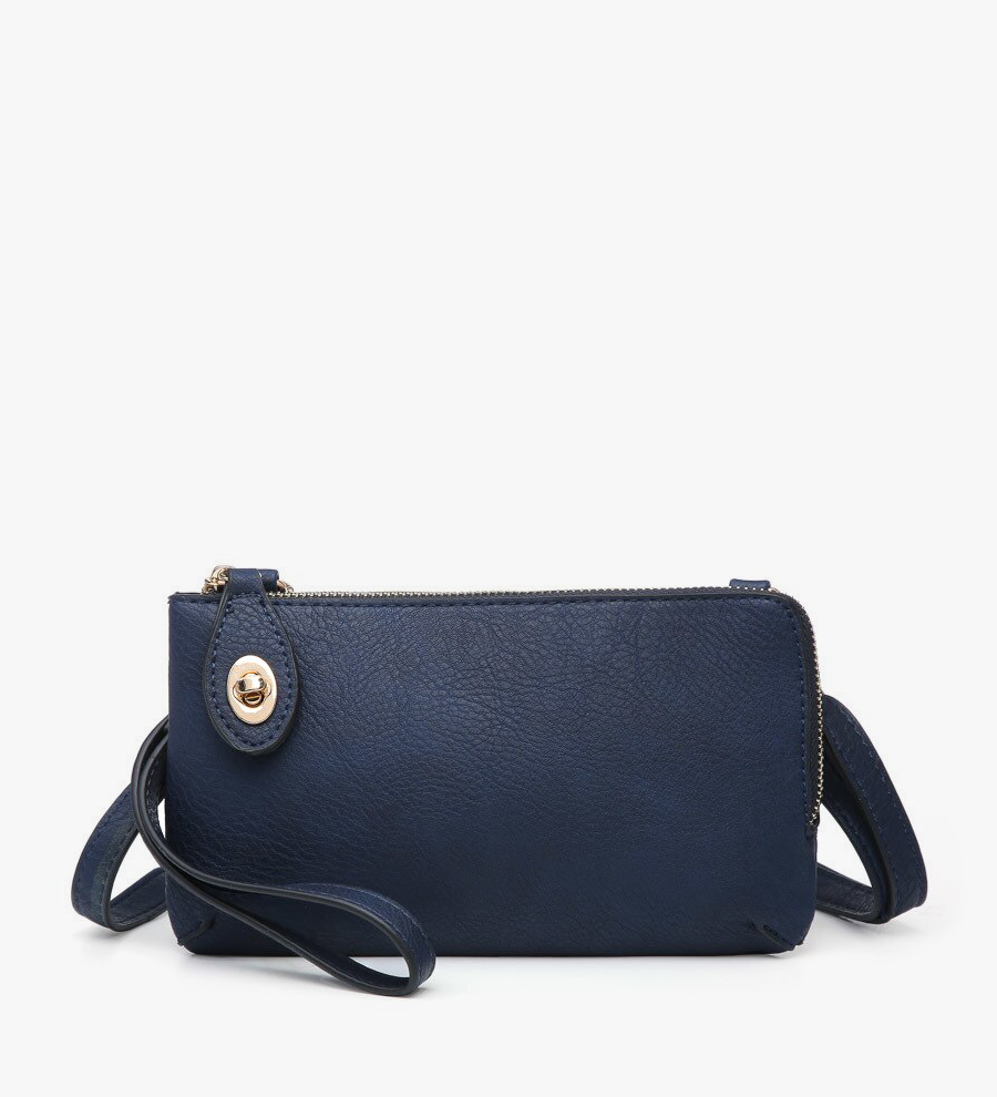Jen & Co Navy Kendall Crossbody Wristlet