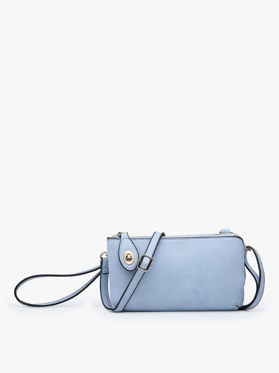Jen & Co Periwinkle Kendall Crossbody Wristlet