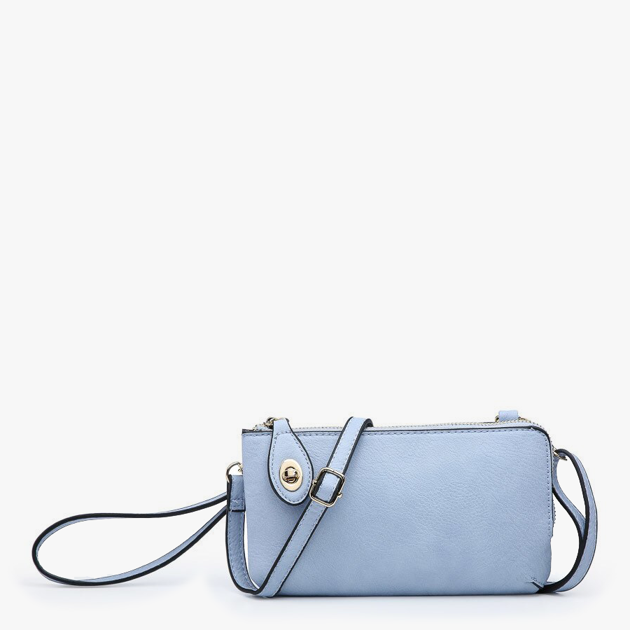 Jen & Co Periwinkle Kendall Crossbody Wristlet