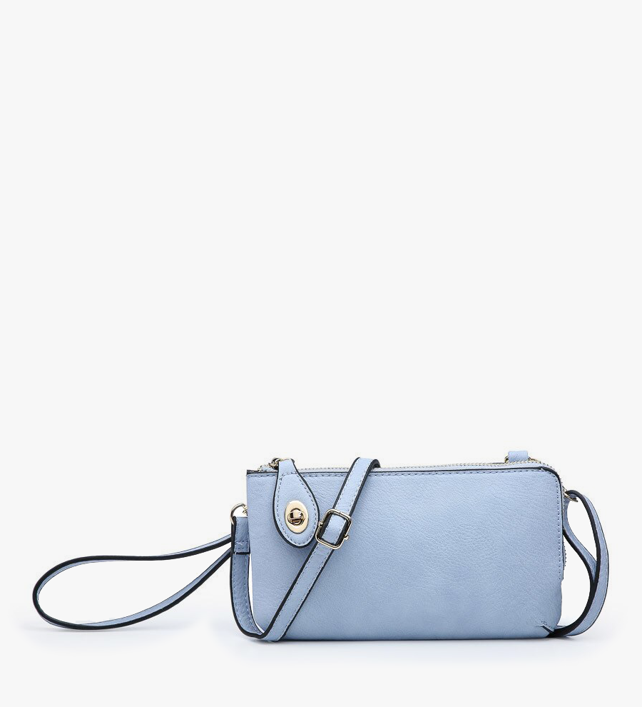 Jen & Co Periwinkle Kendall Crossbody Wristlet