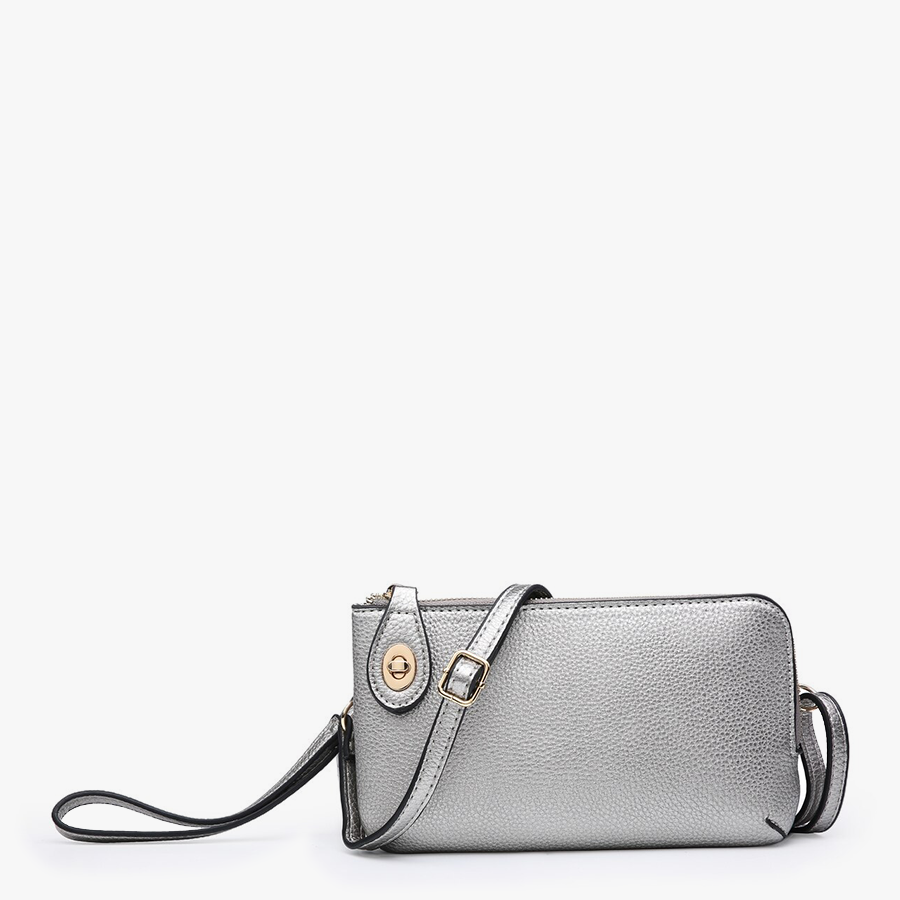 Jen & Co Dark Silver Kendall Crossbody Wristlet
