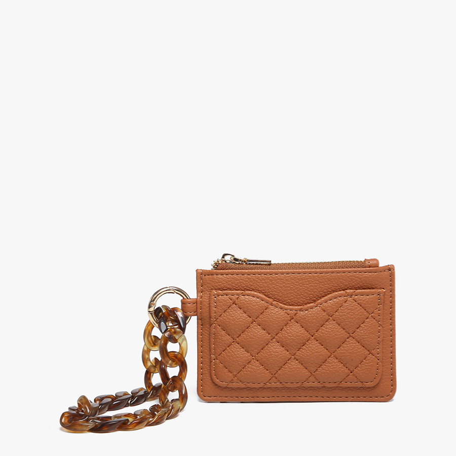 Jen & Co Brown Rhodes Quilted Wallet Wristlet