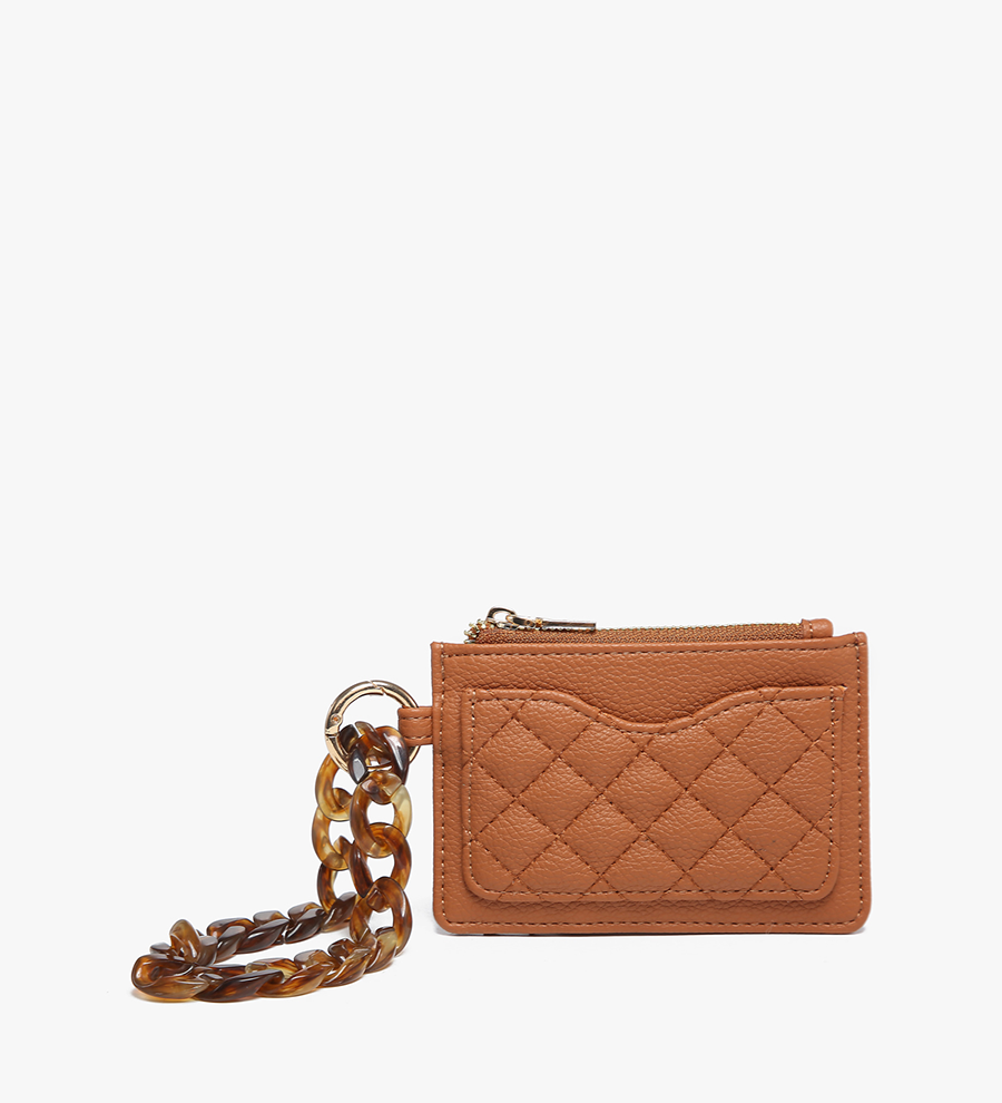 Jen & Co Brown Rhodes Quilted Wallet Wristlet