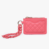 Jen & Co Coral Pink Rhodes Quilted Wallet Wristlet
