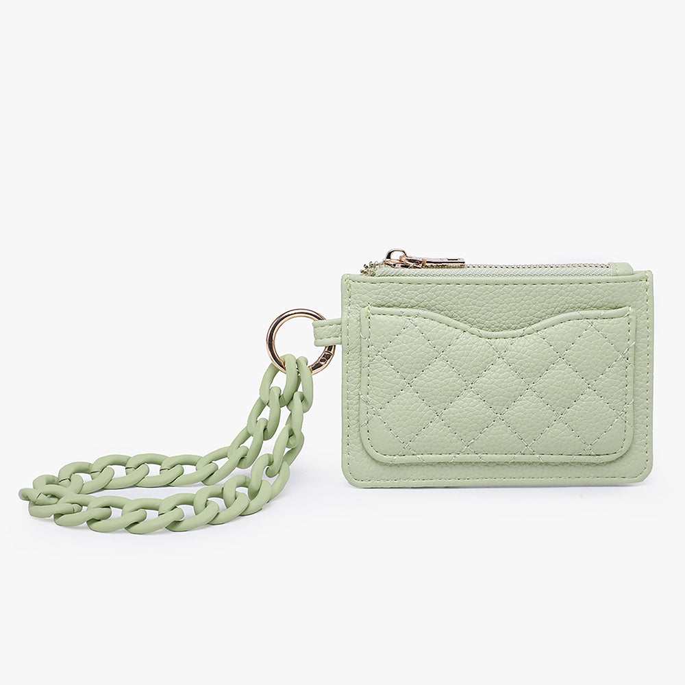 Jen & Co Palm Lime Rhodes Quilted Wallet Wristlet