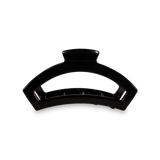 Jet Black Open Teleties Hair Clip with bendable teeth, strong hold and open design—available at Be Charmed.