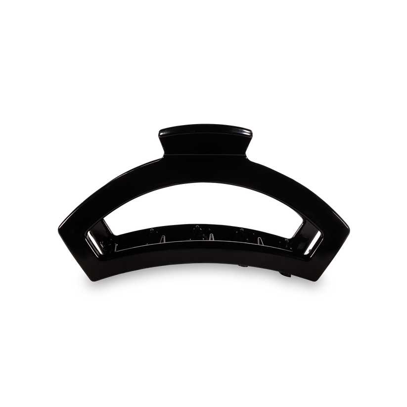 Jet Black Open Teleties Hair Clip with bendable teeth, strong hold and open design—available at Be Charmed.