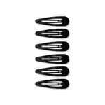 Jet Black Teleties Snap Clip hair clip—seamless, snag‑free strong hold, available at Be Charmed.