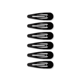 Jet Black Teleties Snap Clip hair clip—seamless, snag‑free strong hold, available at Be Charmed.